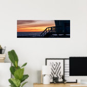Golden Twilight Hour Sunset - Venice Beach, Califo Poster (Thuiskantoor)