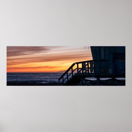 Golden Twilight Hour Sunset - Venice Beach, Califo Poster (Voorkant)