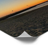 Golden Twilight Hour Sunset - Venice Beach, Califo Poster (Hoek)