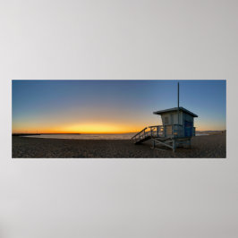 Golden Twilight Hour Sunset - Venice Beach, Califo Poster