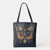 Golden Twilight Moth - Celestial Gothic Art Tote Bag (Achterkant)