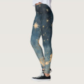 Golden Twilight Sky Celestial Activewear Leggings (Links)