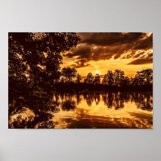 Golden Twilight Sunset Poster (Voorkant)