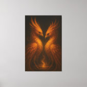 Golden Twin Phoenix • Luxury Fine Art Canvas (Voorkant)