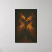 Golden Twin Phoenix • Luxury Fine Art Canvas (Voorkant)