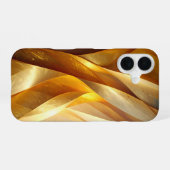 Golden Twist Abstract iPhone 16 Hoesje (Achterkant horizontaal)