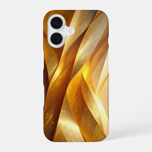 Golden Twist Abstract iPhone 16 Hoesje (Achterkant)