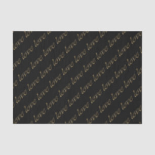 Golden Typografie Gold Text Shiny Elegant Love Tissuepapier