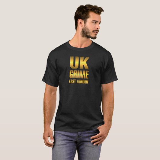 Golden UK Grime Music East London T-shirt (Voorkant volledig)