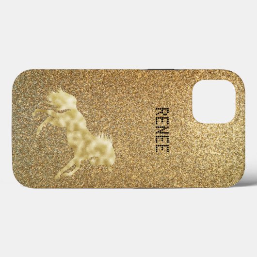Golden unicorn Case-Mate iPhone case (Achterkant (horizontaal))