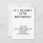 Golden Unicorn Face Party Kaart (Achterkant)