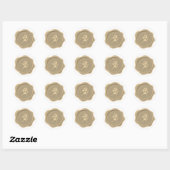 Golden Unicorn Faux Wax Seal Ronde Sticker (Vel)