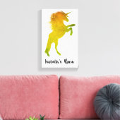 Golden Unicorn Girl's Room Canvas Afdruk (Insitu (Woonkamer))