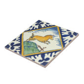 Golden Unicorn Hand Painted Early Delft Repro Tegeltje (Zijkant)