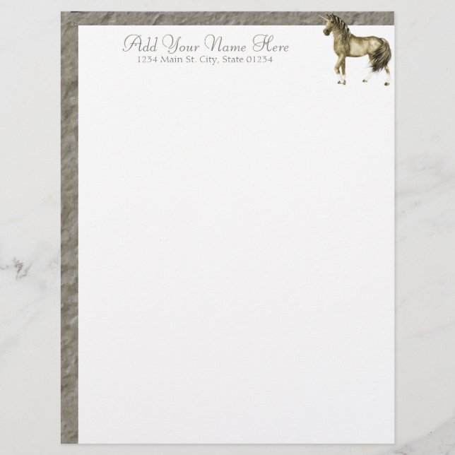 Golden Unicorn Letterhead (Voorkant)