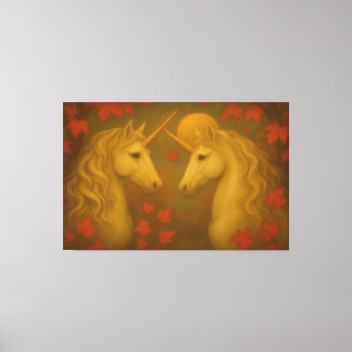 Golden Unicorn Lovers – Ultra Premium Fine Art Can Canvas Afdruk