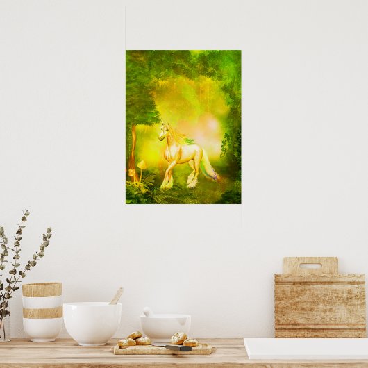 Golden Unicorn Poster (Keuken)