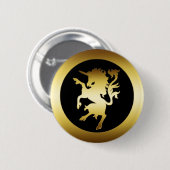 GOLDEN UNICORN RONDE BUTTON 5,7 CM (Voorkant /achterkant)