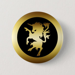 GOLDEN UNICORN RONDE BUTTON 5,7 CM