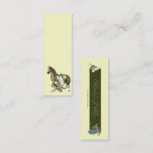 Golden Unicorn & Shy Fairy Bladwijzer Mini Visitekaartje (Voorkant / Achterkant)