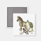Golden Unicorn & Shy Fairy Magnet (Voorkant / Achterkant)
