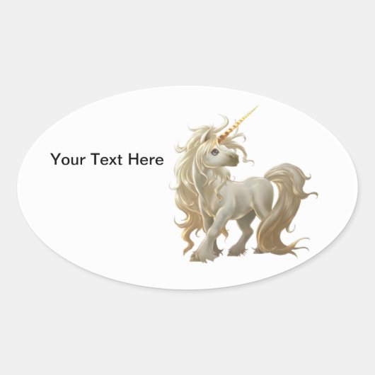 Golden Unicorn Sticker (Voorkant)