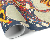 GOLDEN UNICORNS, RED BLUE MARBLED EFFECTS, CIRCLS CADEAUPAPIER (Rol Hoek)