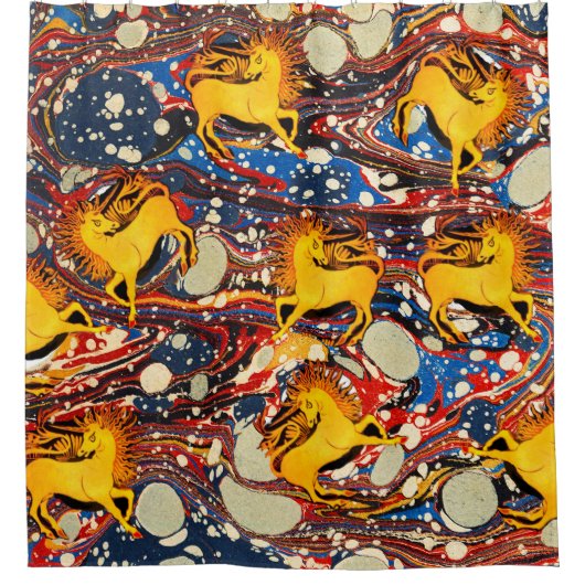 GOLDEN UNICORNS, RED BLUE MARBLED EFFECTS, CIRCLS DOUCHEGORDIJN (Voorkant)