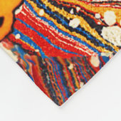 GOLDEN UNICORNS, RED BLUE MARBLED EFFECTS, CIRCLS FLEECE DEKEN (Hoek)