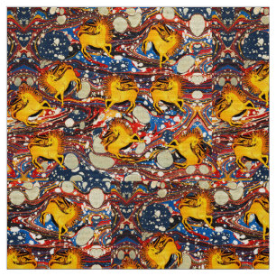 GOLDEN UNICORNS, RED BLUE MARBLED EFFECTS, CIRCLS STOF