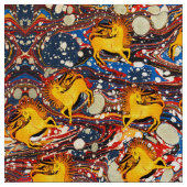 GOLDEN UNICORNS, RED BLUE MARBLED EFFECTS, CIRCLS STOF (Close Up)
