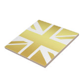 Golden Union Jack British Flag Ceramic Tile Tegeltje (Zijkant)