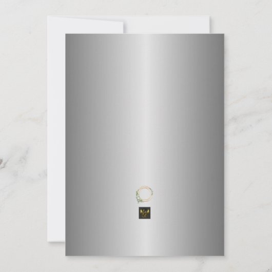 Golden Union Vieren Liefde & Toewijding Bruiloft Kaart (Achterkant)