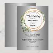 Golden Union Vieren Liefde & Toewijding Bruiloft Kaart (Voorkant / Achterkant)