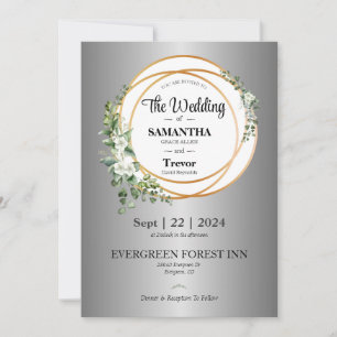 Golden Union Vieren Liefde & Toewijding Bruiloft Kaart