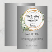 Golden Union Vieren Liefde & Toewijding Bruiloft Kaart (Voorkant / Achterkant)