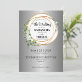 Golden Union Vieren Liefde & Toewijding Bruiloft Kaart (Staand voorkant)