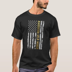 Golden US Flag voor American Gold Miner 1 T-shirt