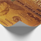 Golden US Twenty Dollar Bill Reflection Cadeaupapier (Hoek)