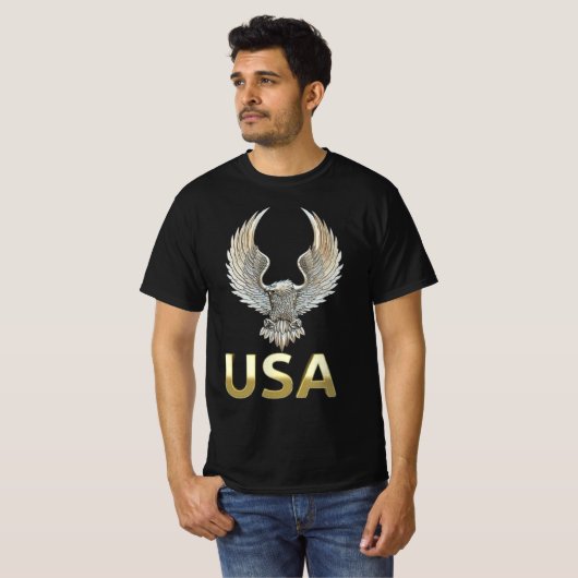 Golden USA Eagle T-Shirt (Voorkant volledig)
