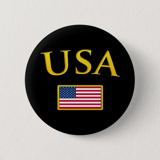 Golden USA Ronde Button 5,7 Cm (Voorkant)