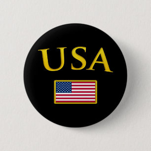 Golden USA Ronde Button 5,7 Cm