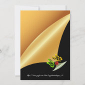 Golden V-Point Jubileum Vlinders en Rozen Bedankkaart (Achterkant)