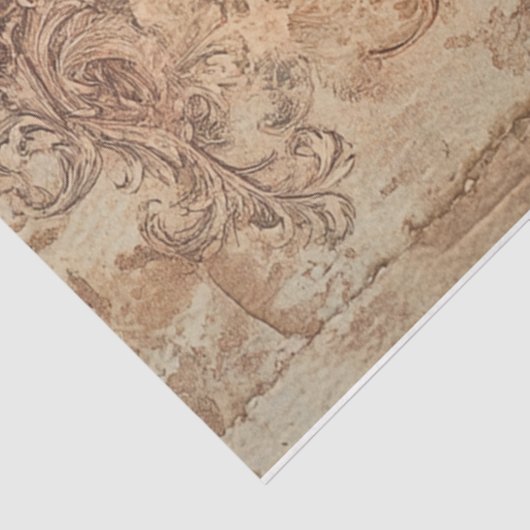 Golden Valentijn Angel Tissuepapier (Detail)