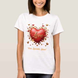 "Golden Valentijn Love" T-shirt
