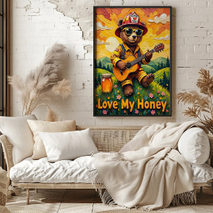 Golden Valley Gitaar: Beer's Bloemenballade Poster