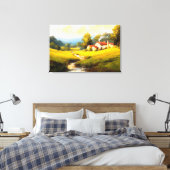 Golden Valley Homestead Canvas Afdruk (Insitu (Slaapkamer))
