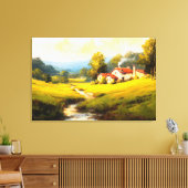 Golden Valley Homestead Canvas Afdruk (Insitu (Woonkamer))
