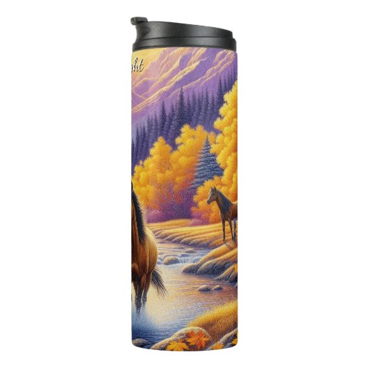 Golden Valley Horses Majestic Stream Run Thermosbeker (Geroteerd rechts)