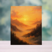 Golden Valley Sunrise Acryl Bord (Neutraal)